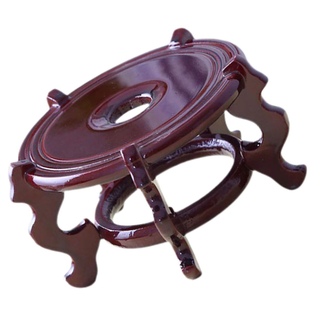 Yardwe Wooden Flower Pot Stand - Decorative Plant Holder for Indoor/Outdoor Use, Fishbowl Display Rack, Oriental Vase Base - Perfect for Home Decor, Aquarium & Garden Arrangements