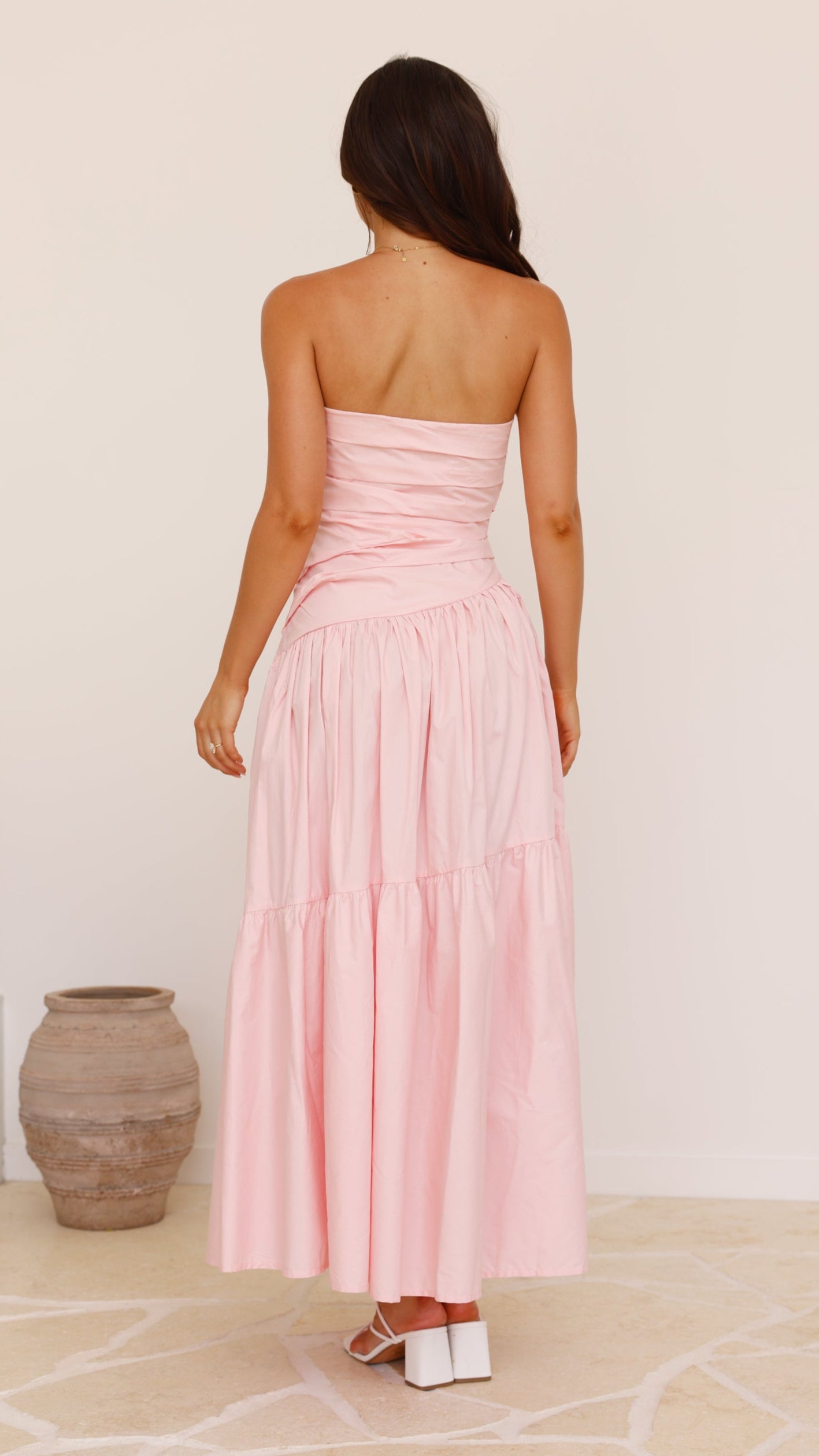 Lola Maxi Dress for Women - Flowy Long Summer Dress in Pink | Beach Wedding, Vacation, Party Outfit
