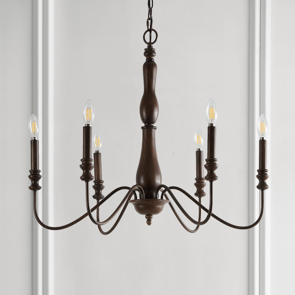 Victoria 29 Rustic Midcentury Iron LED Chandelier - Vintage Farmhouse Ceiling Light Fixture for Dining Room, Kitchen & Bedroom Lighting
