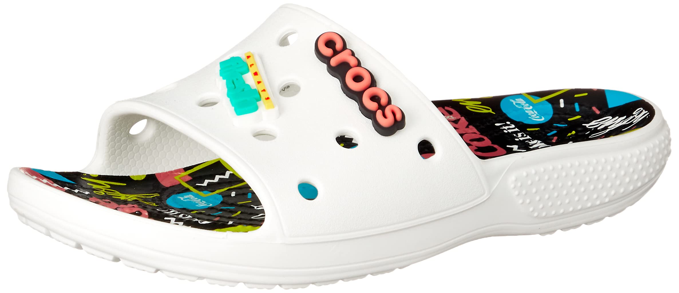 Crocs Coca-Cola X Classic 90s Slide Sandals - Comfortable Unisex Pool Slides for Men & Women - Perfect for Beach, Pool, and Casual Wear
