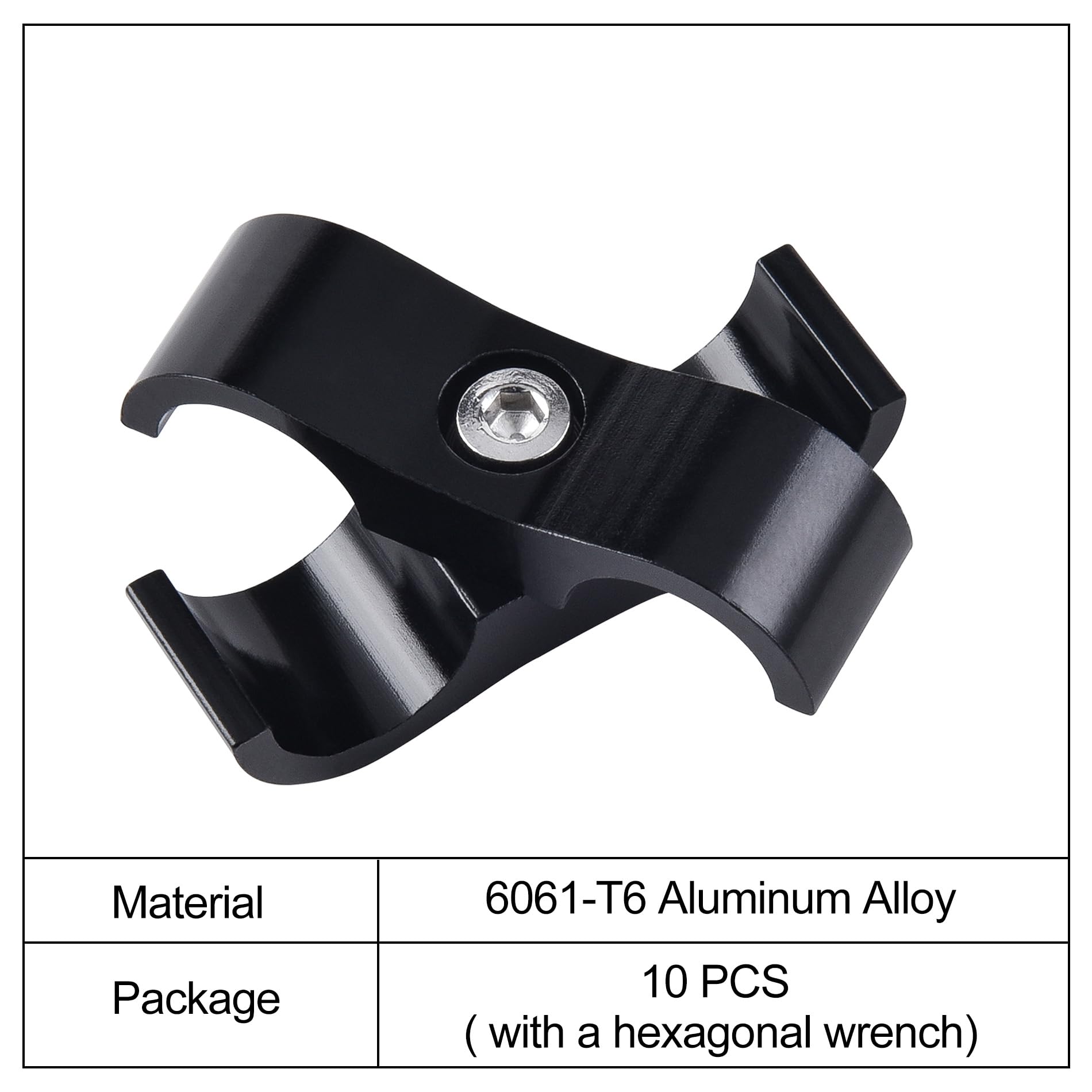 EVIL ENERGY 4AN Hose Separator Clamp - AN4 Fuel Line Mounting Clamp Kit (4PCS) - High-Quality Aluminum Black Clamps for Automotive Fuel Systems - Perfect for Racing, Performance & Custom Car Builds