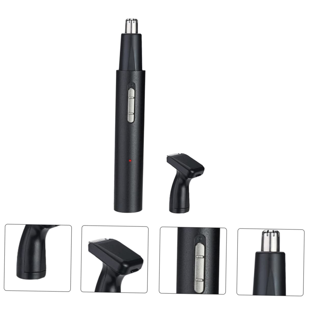 Rechargeable Electric Beard and Nose Hair Trimmer for Men - Painless Grooming Kit with Precision Blades - Perfect for Travel, Home & Office Use