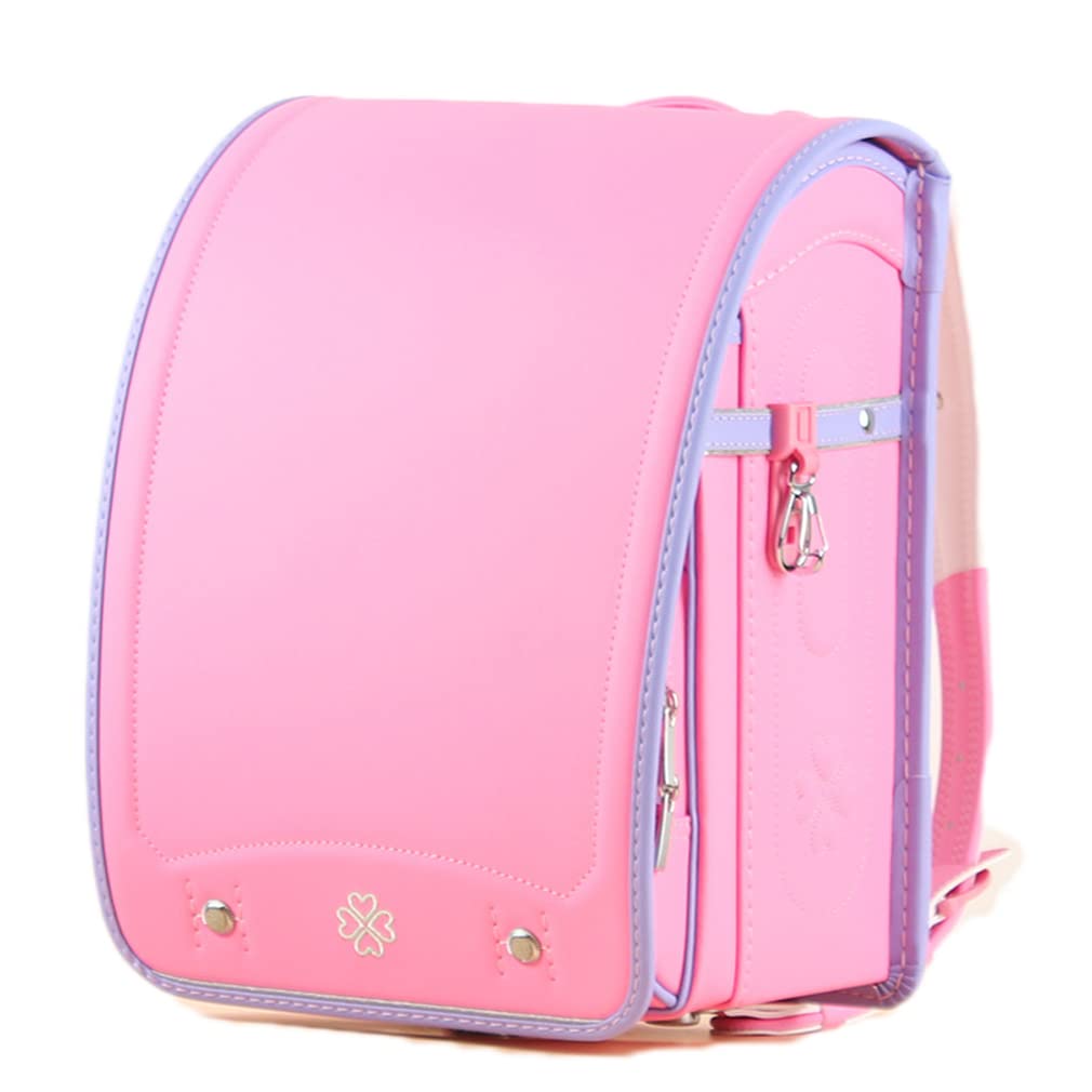 Japanese Randoseru Backpack for Boys & Girls - Lightweight PU Leather School Bag with Rain Cover - Perfect for School, Travel & Daily Use