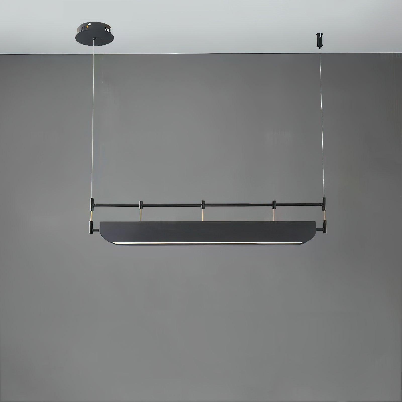 Black LED Chandelier for Ceiling - Modern Crystal Pendant Light Fixture for Dining Room, Bedroom, Living Room & Kitchen Decor