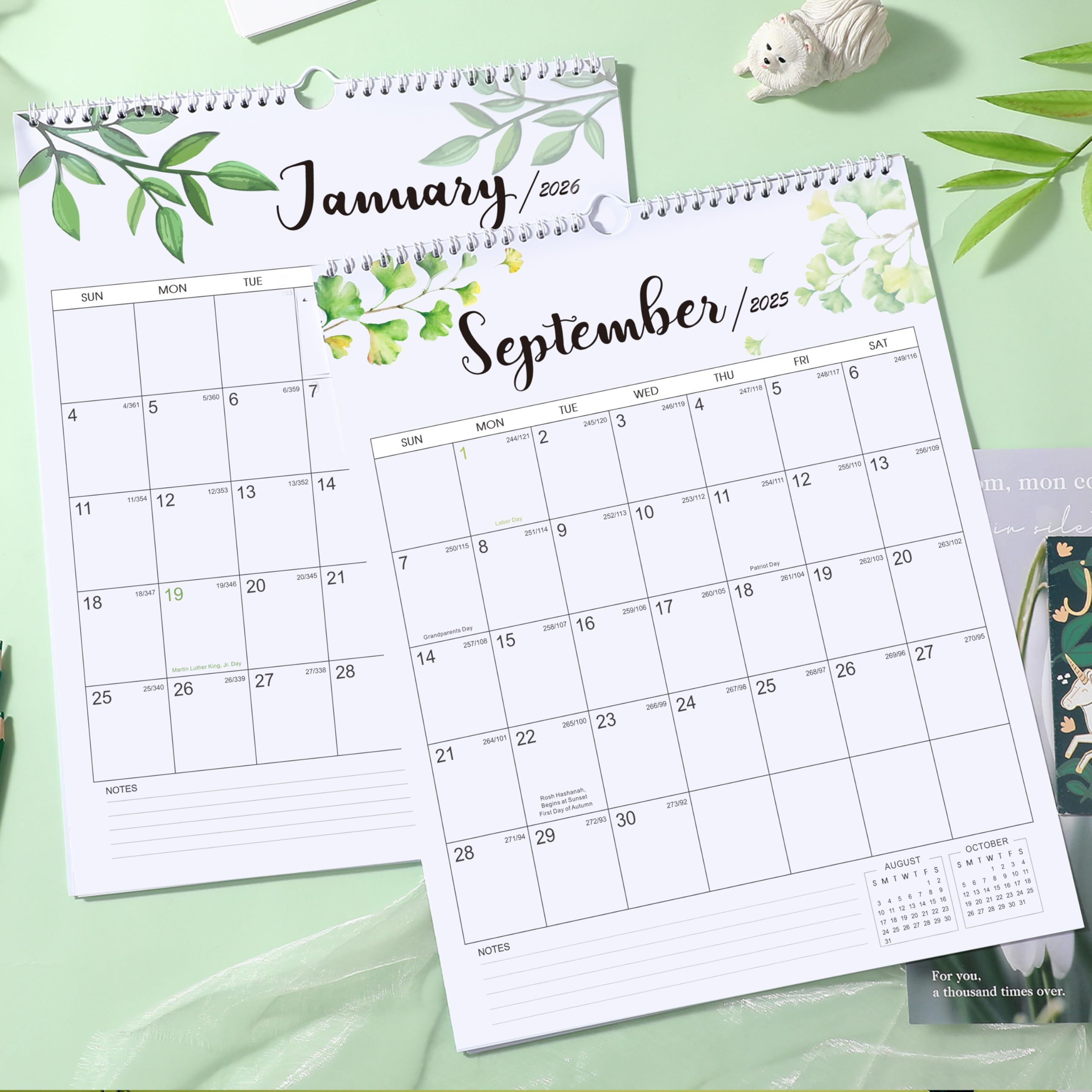 2025-2026 Wall Calendar - 18 Month Vertical Hanging Calendar from July 2025 to December 2026 | 14.8 x 11.5 Inches Large Monthly Planner with Julian Dates | Perfect for Home, Office & School Organization