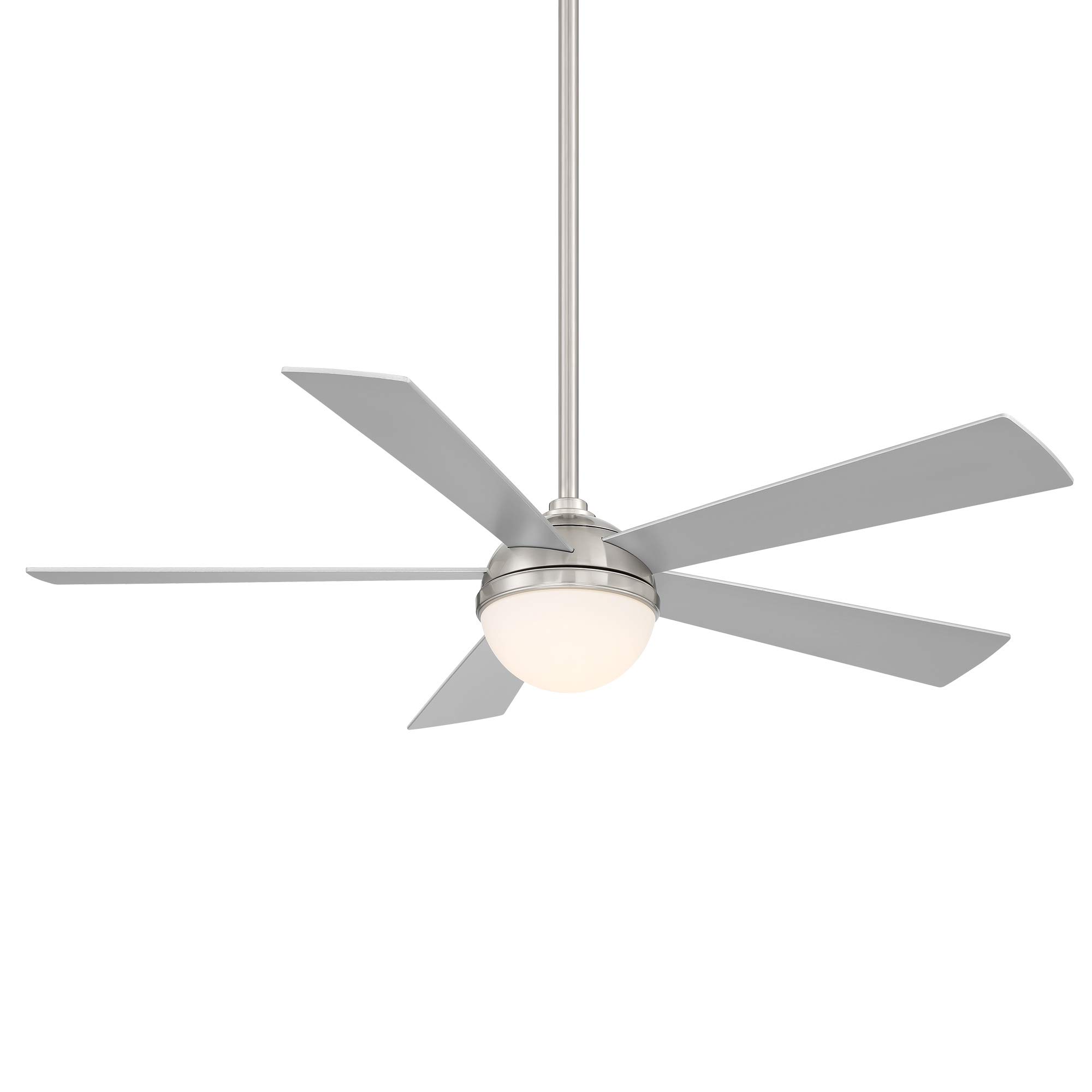 WAC Smart Fans Eclipse 54-inch 5-Blade Ceiling Fan with 3000K LED Light Kit - Brushed Nickel Titanium Finish - Indoor/Outdoor Use - Alexa Compatible - Remote & App Control (iOS/Android) - Perfect for Living Rooms, Bedrooms, and Covered Patios