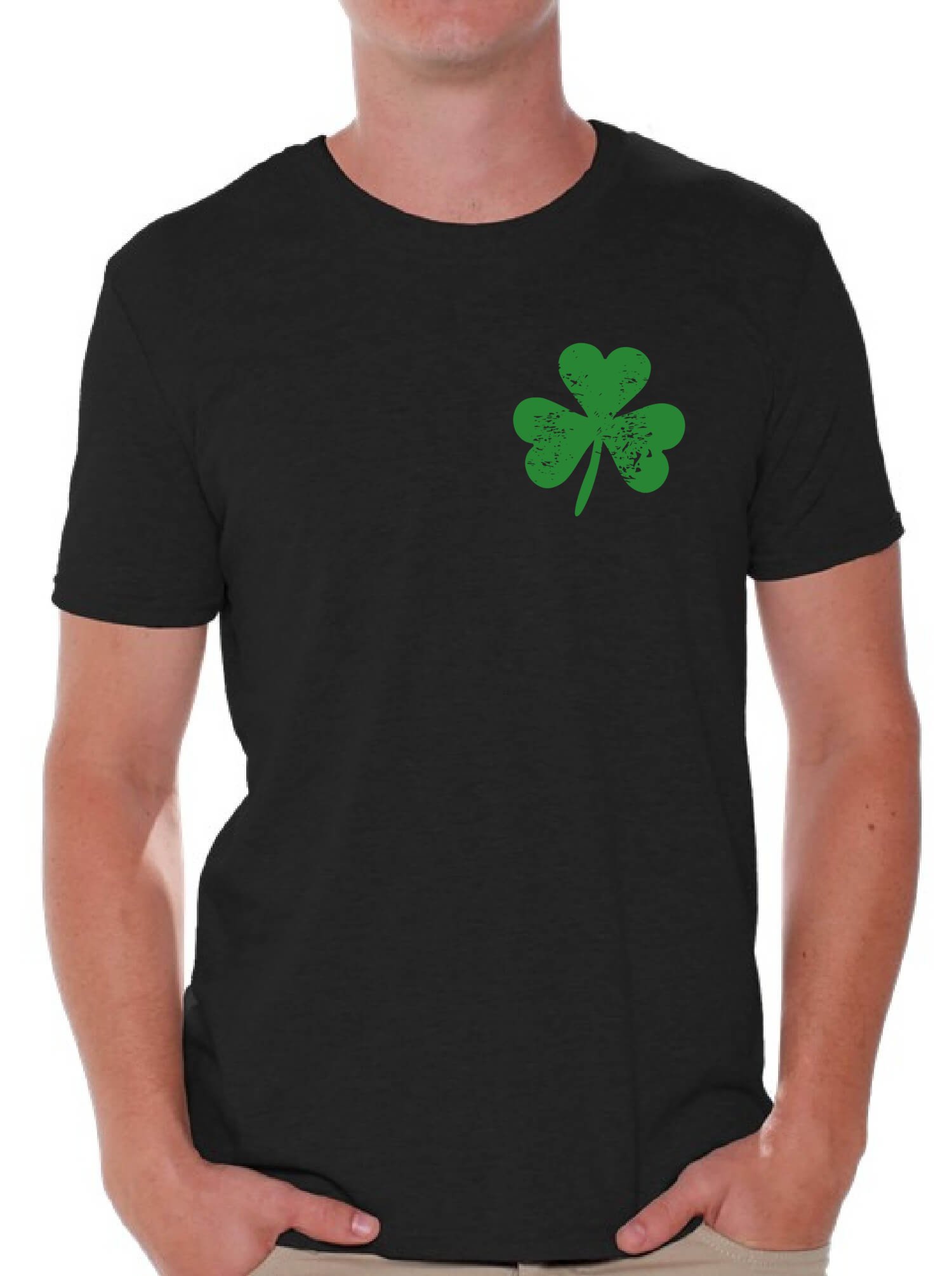 Awkward Styles Men's Shamrock Pocket T-Shirt - Lucky St. Patrick's Day Green Tee for Irish Pride & Festive Celebrations