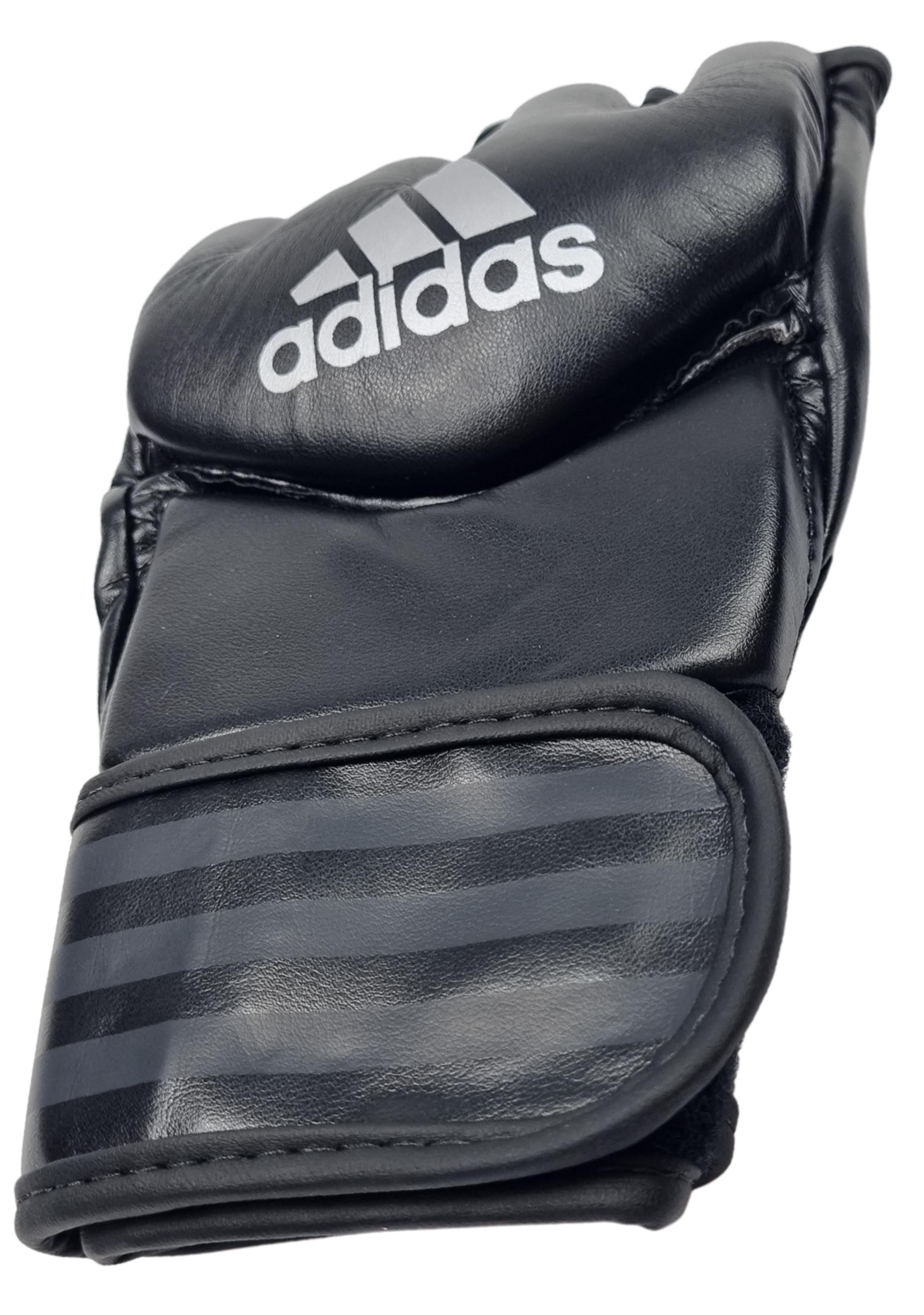 Adidas Combat Sports Gloves for Boxing & MMA Training - Premium Black/Silver Design (ADICSG07 BS) | Perfect for Sparring, Heavy Bag Work & Fitness Training