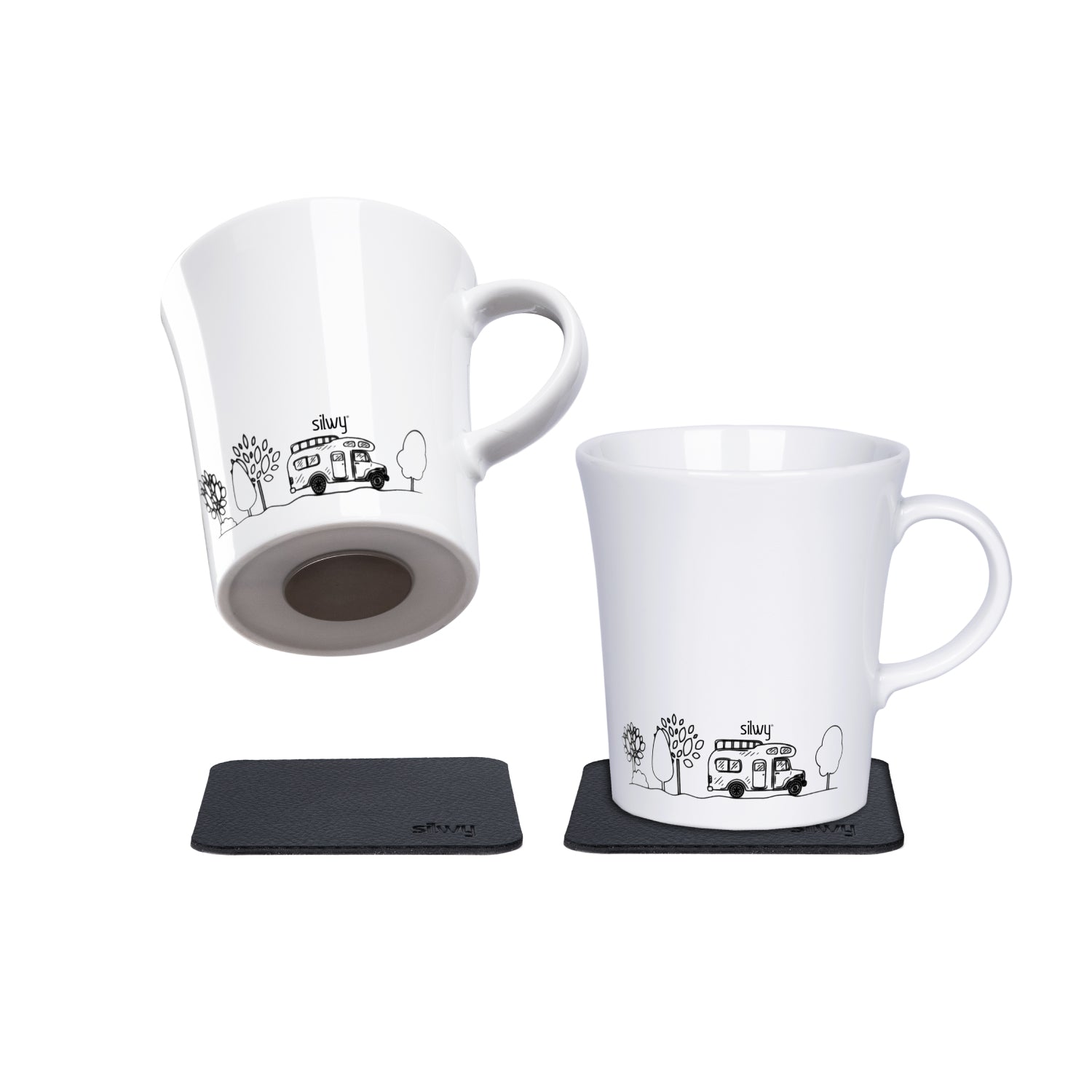 Magnetic Porcelain Mugs for Camping - Durable & Lightweight Coffee Cups for Outdoor Adventures, Hiking & Travel