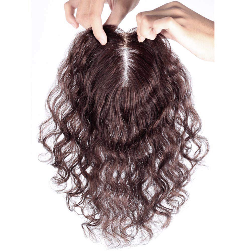 Curly Real Human Hair Topper for Women - 3