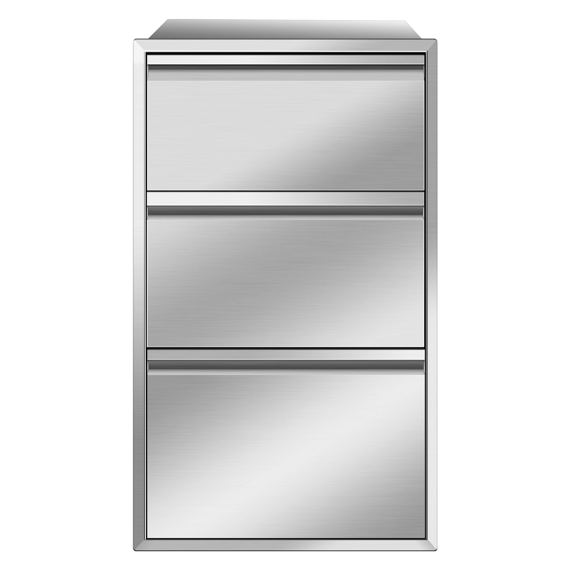 Stainless Steel Outdoor Kitchen Drawer - Flush Mount BBQ Access Drawer without Handle for Kitchen Island (17
