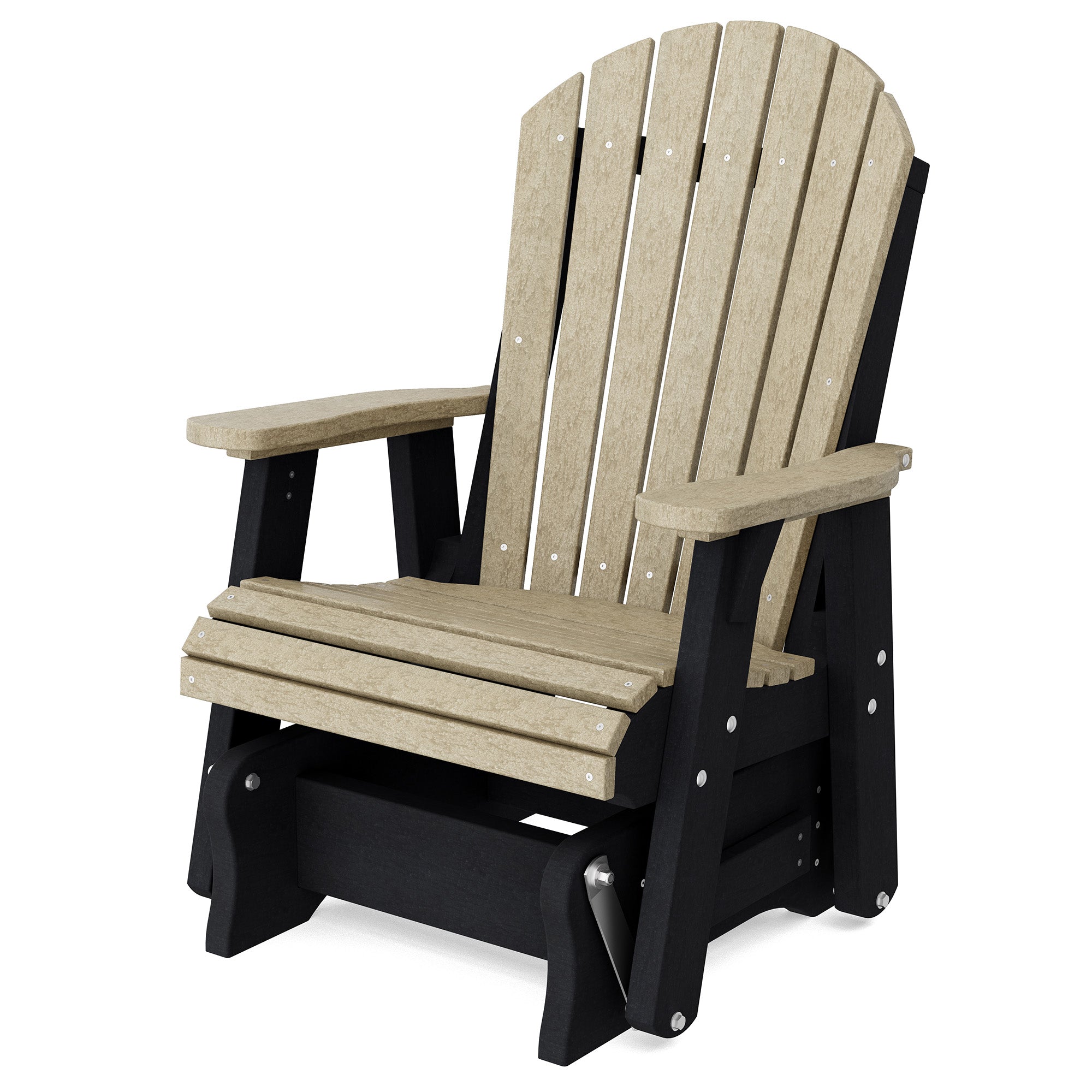 Heritage Single Glider Rocking Chair - Classic Wooden Nursery Glider for Baby Room, Breastfeeding & Relaxation - Perfect for Nurseries, Bedrooms & Living Rooms