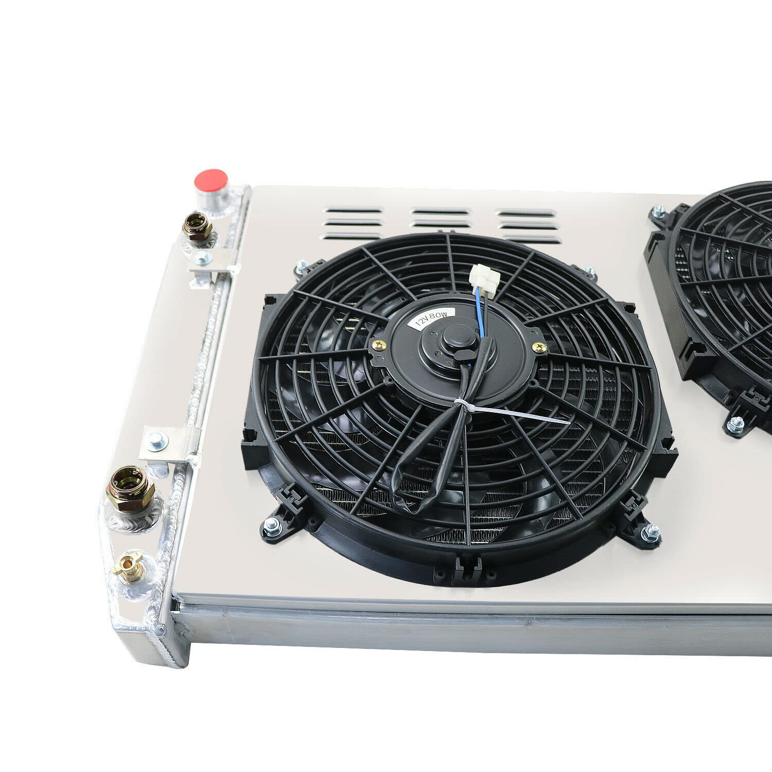 CU622 Aluminum Radiator for 1988-1999 Chevy GMC C/K 1500 2500 3500 V6 V8 GAS CNG DIESEL - 3 Row Core Radiator with Shroud & Fan Relay Kit - Heavy Duty Cooling Solution for Trucks & Off-Road Vehicles