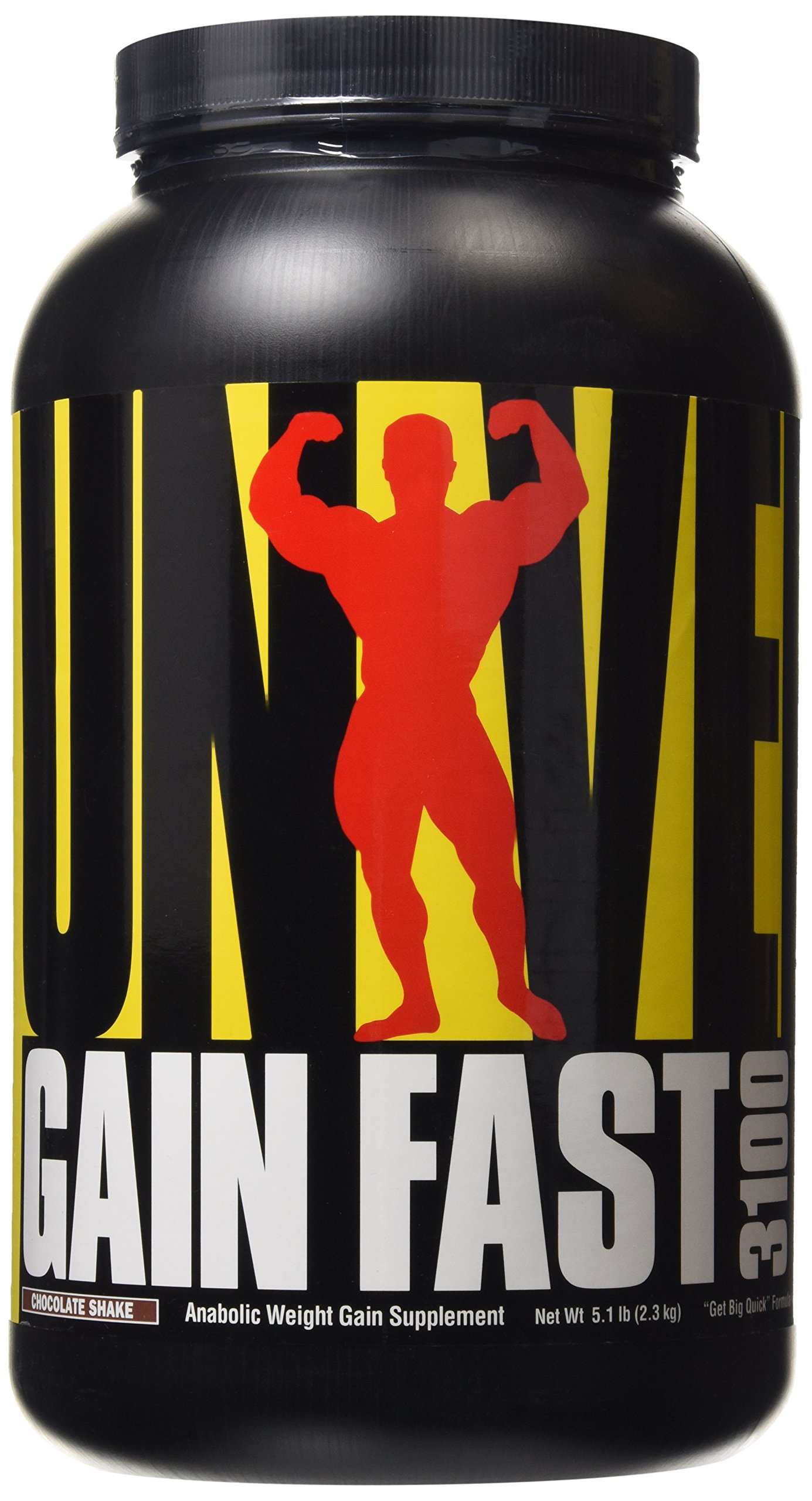 Universal Nutrition Chocolate Gain Fast 3100 Weight Gainer Supplement - 5.07 lb (2300g) for Muscle Building & Post-Workout Recovery - Perfect for Athletes & Bodybuilders