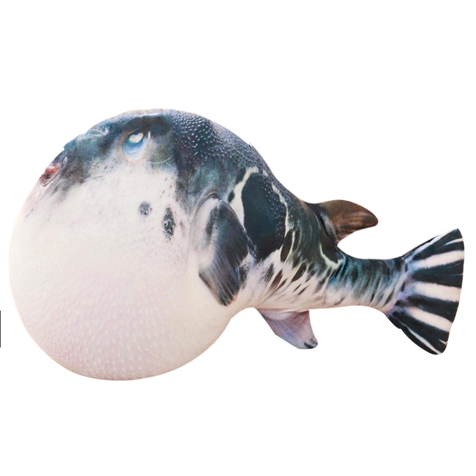 Cute Puffer Fish Plush Toy - 20cm Soft Stuffed Blowfish Pillow, Realistic Ocean Animal Doll for Kids & Adults | Perfect for Bedroom Decor, Gifts, and Cuddling