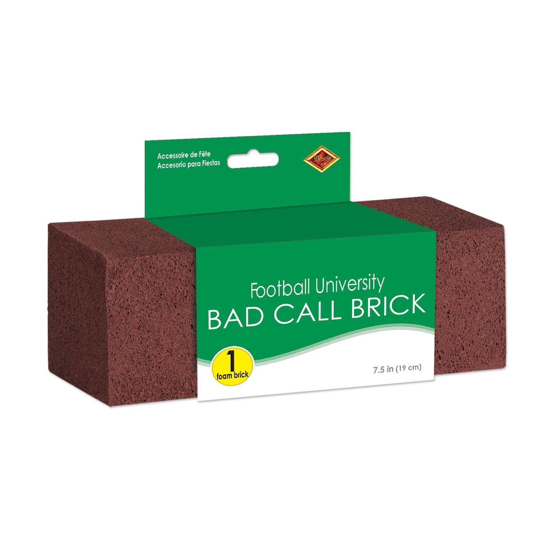 12 Pack Beistle Football University Party Bad Call Brick - Perfect for Tailgates, Game Day Decorations & College Sports Events