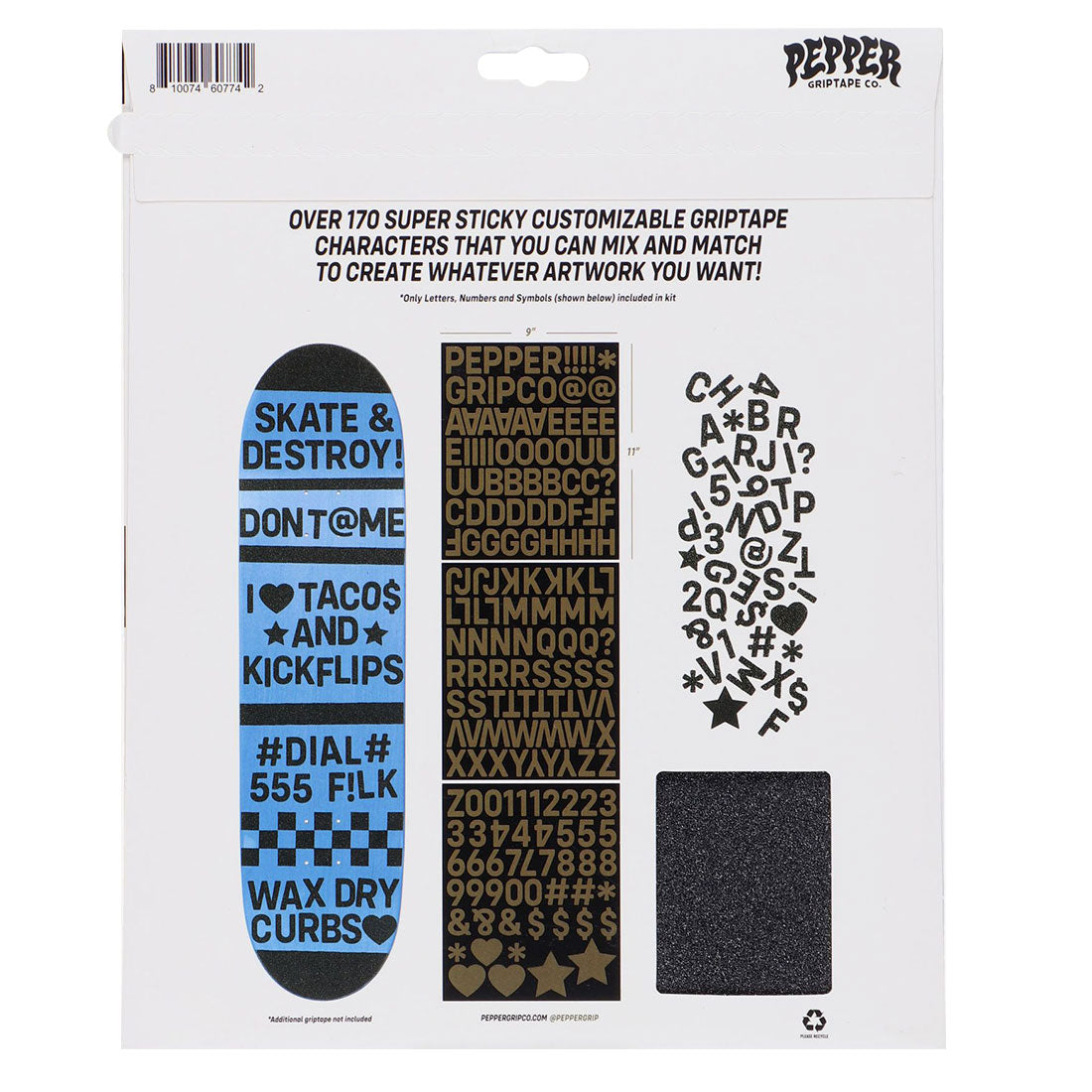 Pepper Grip Alphanumeric Grip Kit - Non-Slip Phone Grip for iPhone & Android - Perfect for Gym, Running & Outdoor Activities
