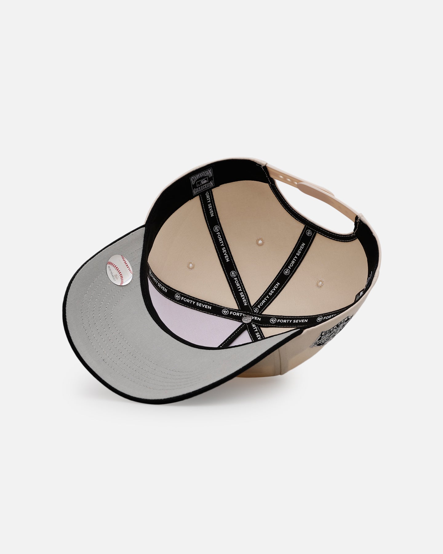 47 Brand Los Angeles Angels 'Herringbone' 47 Offside Snapback Hat - Adjustable Natural/Black Baseball Cap for Men & Women - Perfect for Sports Fans, Casual Wear & Outdoor Activities