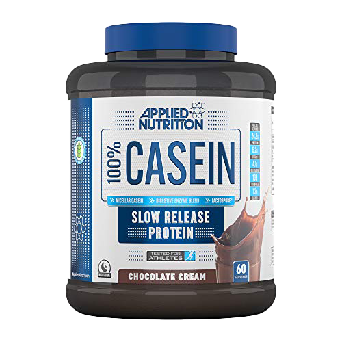 Applied Nutrition Premium Casein Protein Powder 1.8kg (4 lbs) Chocolate Flavor - Slow Digesting Muscle Recovery Supplement for Post Workout & Nighttime Use