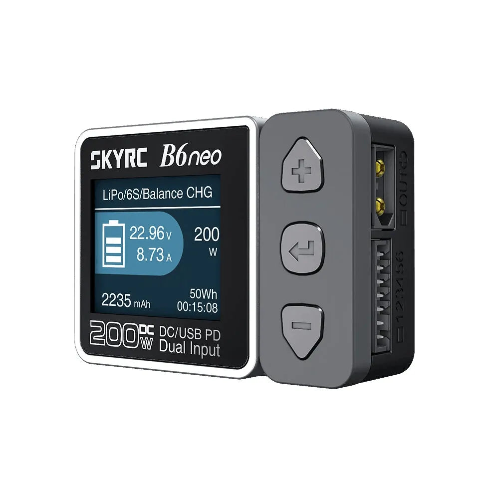 SKYRC B6 B6neo 200W DC 80W PD Smart LiPo Battery Balance Charger Discharger for RC Drones Cars Airplanes - Perfect for Hobbyists and Professionals