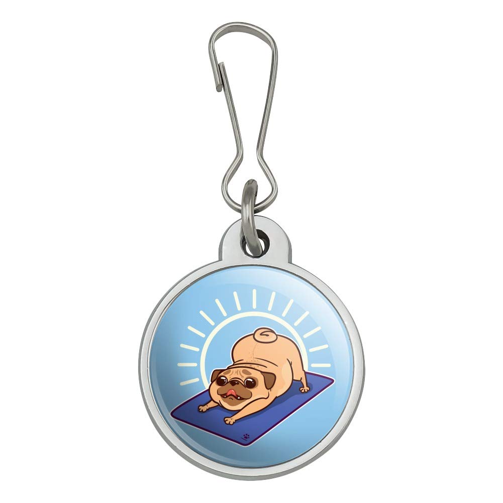 Downward Facing Dog Pug Yoga Charm - Cute Pug Zipper Pull for Jackets, Handbags, Luggage & Backpacks | Perfect for Yoga Lovers & Pet Accessories