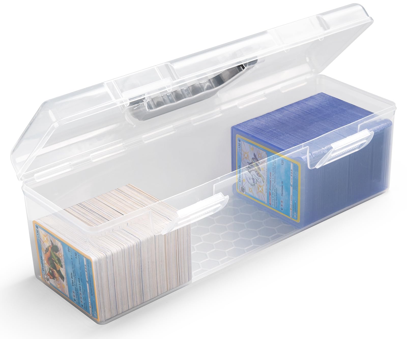 Premium Plastic Trading Card Storage Box - Holds 200 Toploaders & 750 Standard Cards | Perfect for Collectors, TCG Players & Card Game Enthusiasts | Organize & Protect Your Valuable MTG, Pokemon & Sports Cards