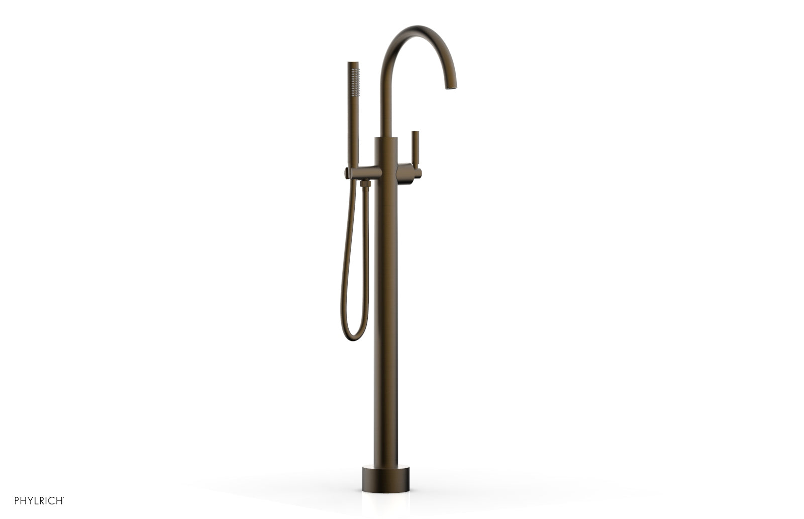 Premium Tall Floor Mount Tub Filler with Lever Handle & Hand Shower - D130 44 01 - Ideal for Modern Bathroom Renovations and Spa-Like Showers