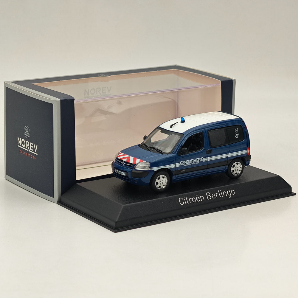 1/43 Scale Norev Citroen Berlingo Gendarmerie Cynophile Diecast Model Car 2005 - Police K9 Unit Vehicle Collectible for Display & Gifts