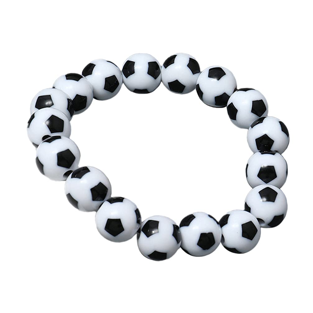 Soccer Beads Bracelet - Football Charm Bracelet for Men & Women - Adjustable Sports Bangle for Soccer Fans & Players - Perfect for Games, Training & Fan Accessories