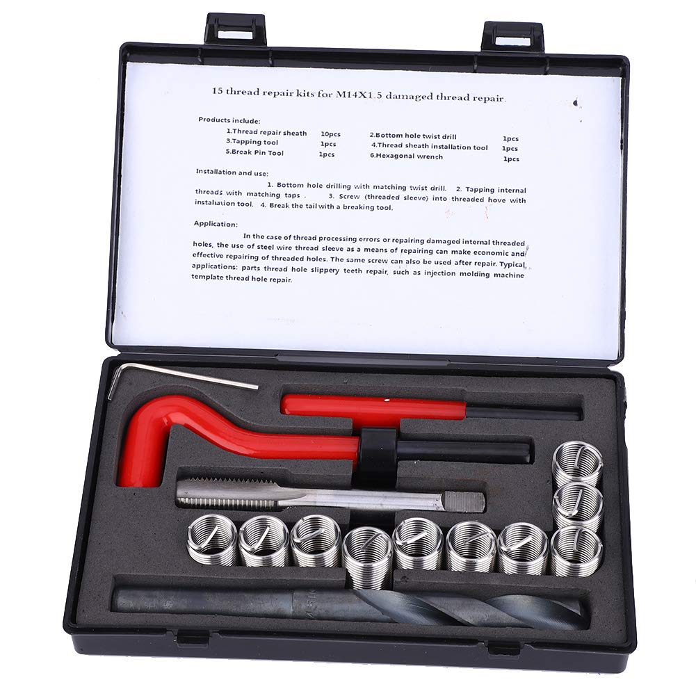 High Strength Stainless Steel Thread Insert Repair Kit - Durable Threaded Sleeves for Microwave Communication Equipment & Electronics (Perfect for Industrial Repairs & DIY Projects)