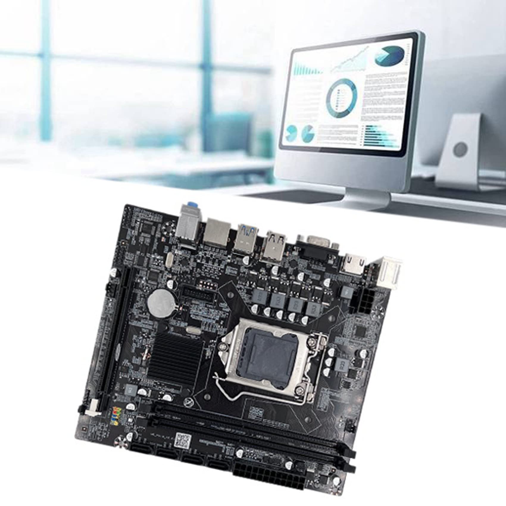 Koanhinn H110 Computer Motherboard - LGA1151 Socket for Intel Celeron G3900/G3930 CPUs | Includes G3930 Processor, 4GB DDR4 2133MHz RAM & Switch Cable | Perfect for Budget Gaming PCs, Home Office Workstations & DIY Computer Builds