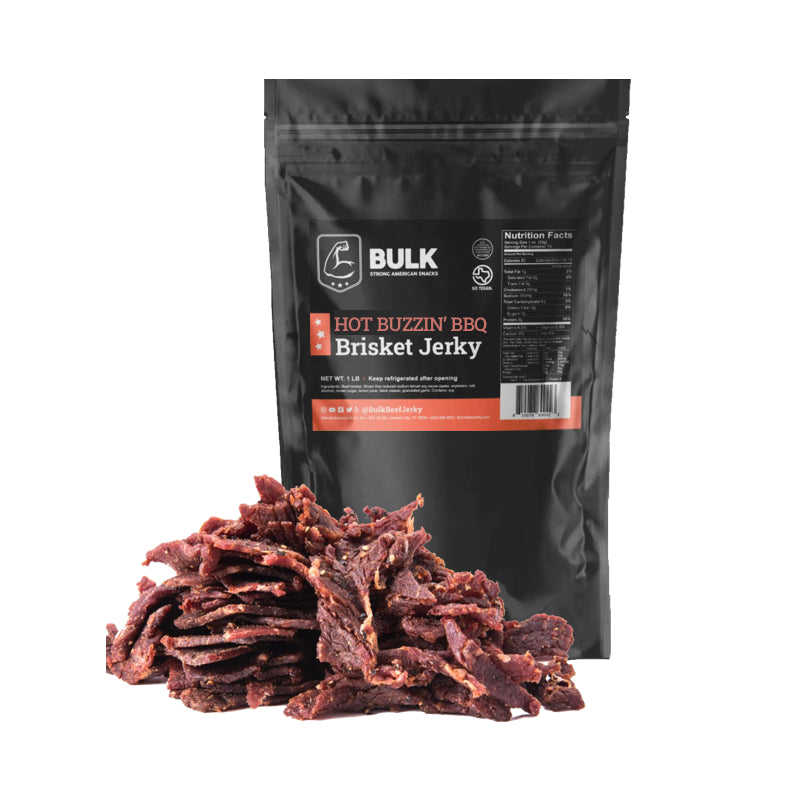 Premium Bulk BBQ Brisket Beef Jerky - High Protein, Low Carb, Gluten-Free Snack for Camping, Hiking & Road Trips
