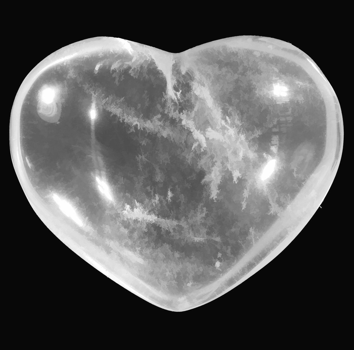 uGems Natural Quartz Puff Heart Massage Stone - 1.75 Inch Healing Crystal Specimen for Relaxation & Stress Relief | Perfect for Meditation, Home Decor, and Energy Healing