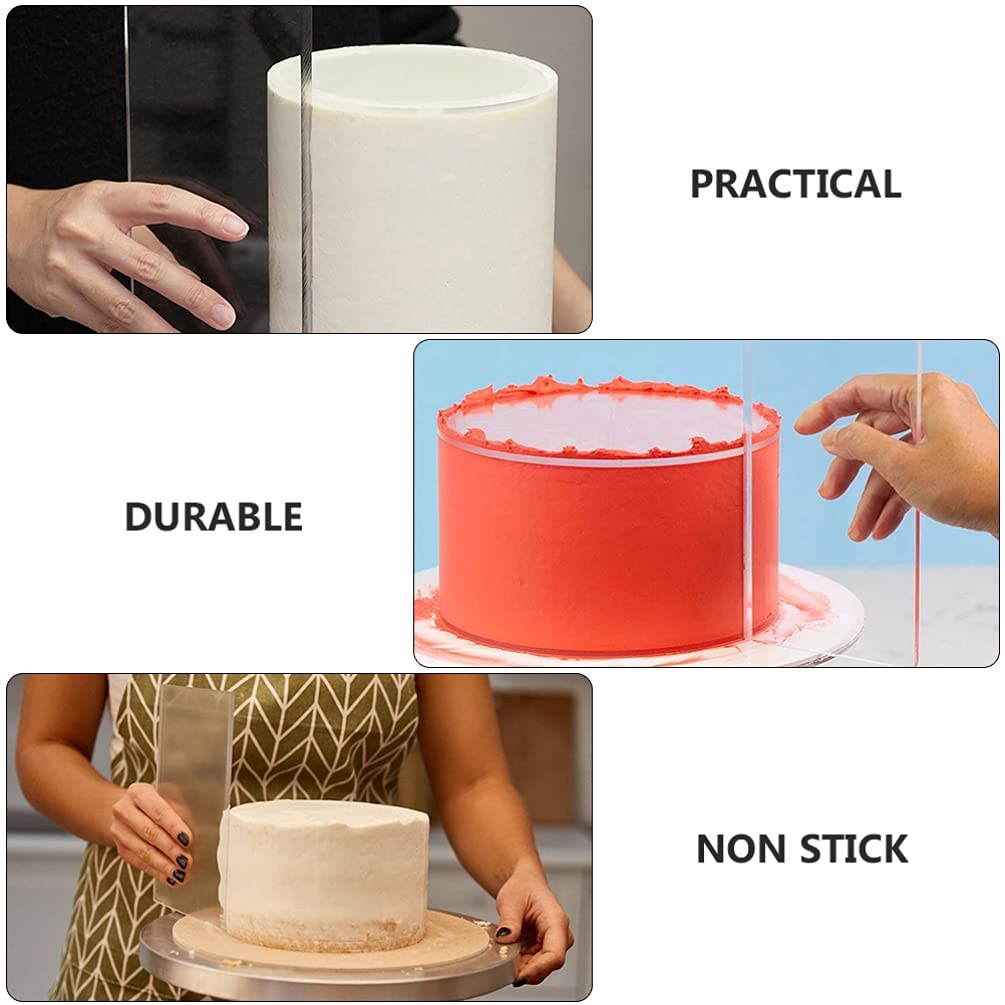 2-Piece Cake Scraper Set - Stainless Steel Baking Scrapers & Cream Spatulas for Cake Decorating, Frosting Smoothing - Essential Baking Tools for Professional Bakers & Home Bakers (Perfect for Leveling Cakes, Spreading Frosting & Creating Smooth Finishes)