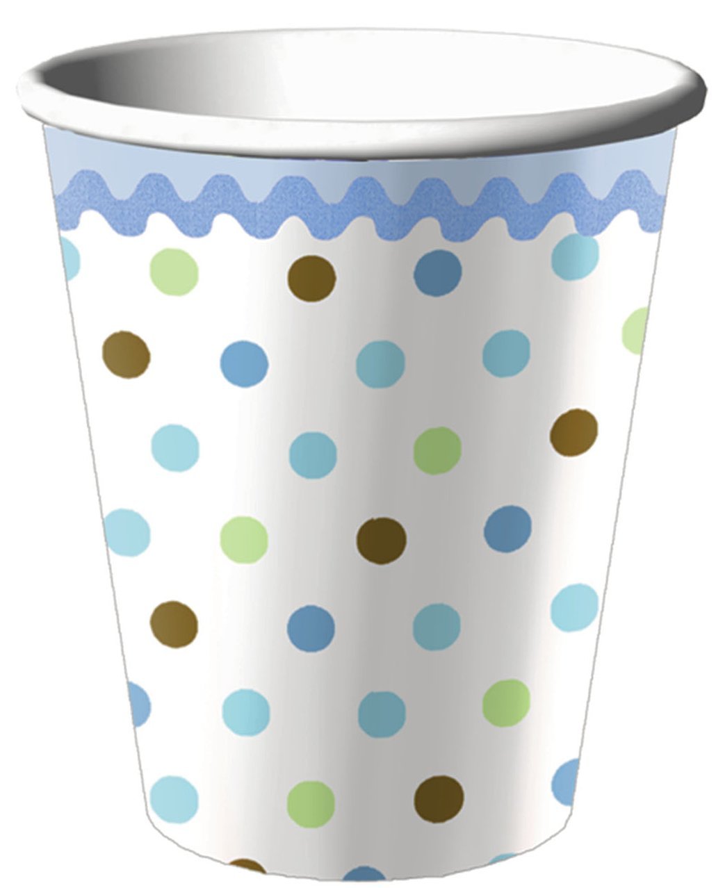 Fashioncraft Tickle Blue Baby 9 Oz Plastic Cups - Set of 8 | BPA-Free Toddler Drinking Cups for Parties, Daycare & Everyday Use