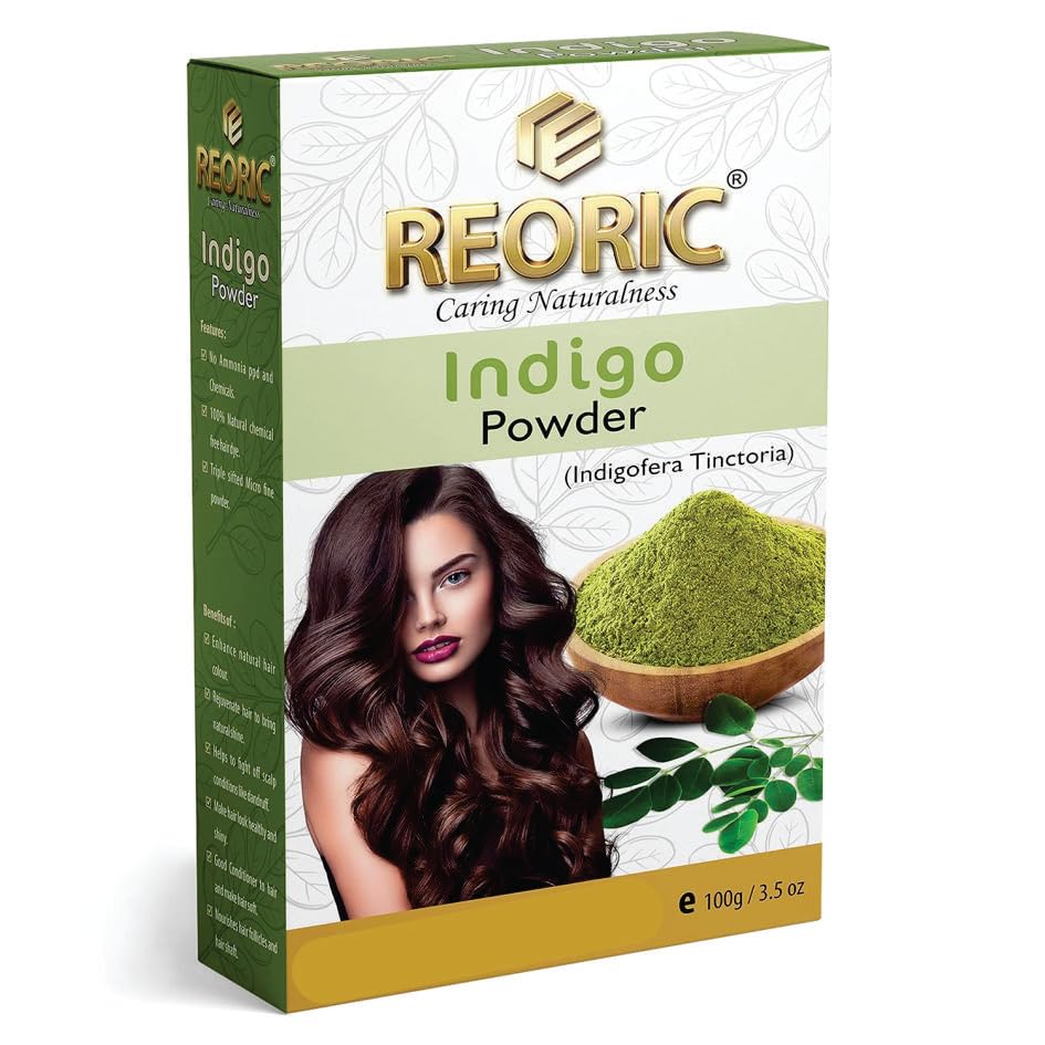 Organic Amla Powder & Indigo Powder for Hair Growth - Indian Gooseberry & Natural Hair Dye (200g, Pack of 2) | Chemical-Free Hair Color for Women | Promotes Healthy Hair & Scalp | Perfect for DIY Hair Masks & Natural Hair Care Routine
