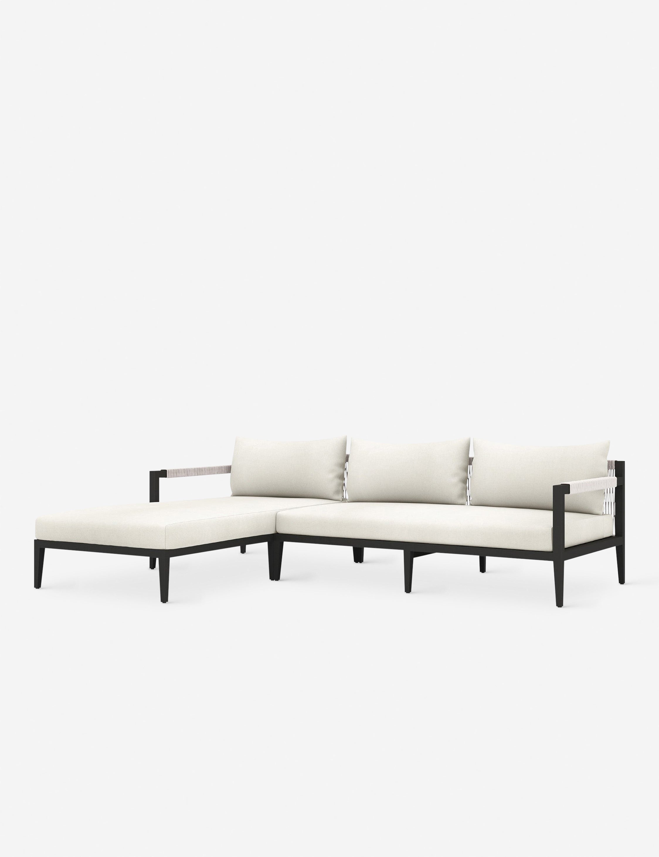Cadenza Indoor Outdoor Metal Sectional Sofa Set - Modern Patio Furniture for Living Room, Garden & Backyard - Weather-Resistant Lounge Seating for Home & Commercial Spaces