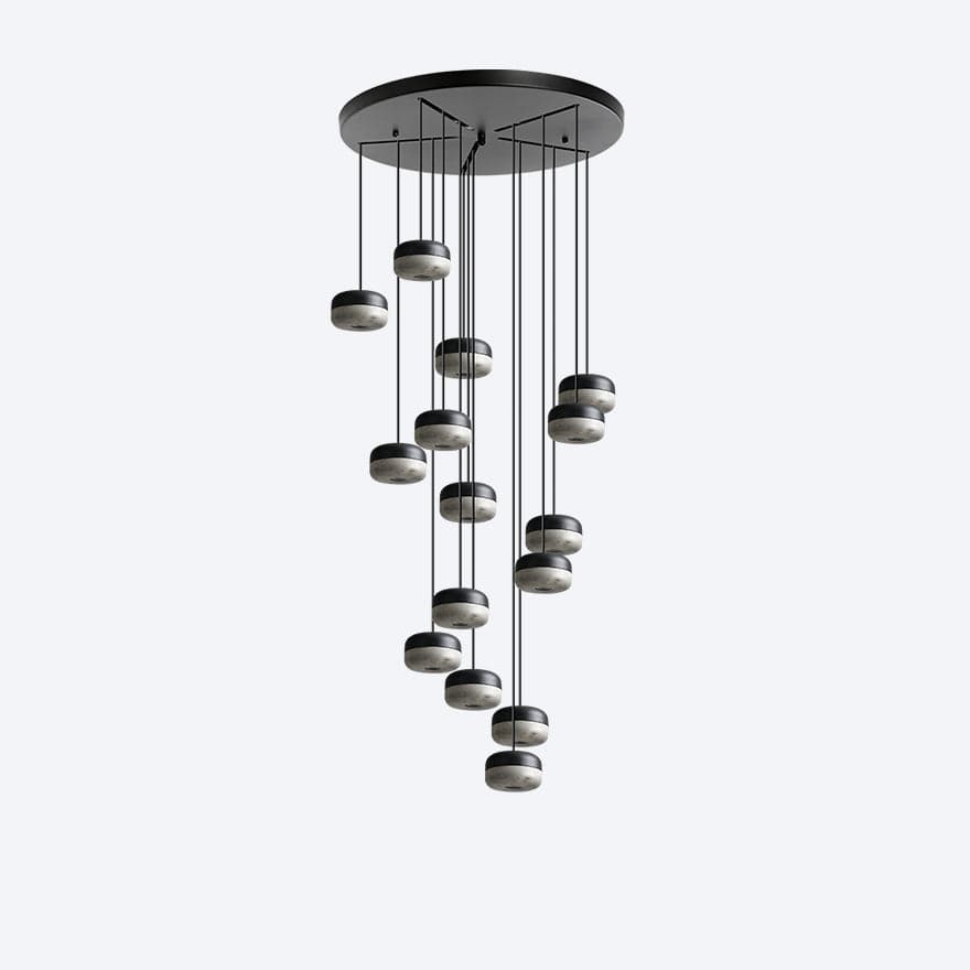 COLADA 15-Light Crystal Drop Chandelier - Elegant Dining Room Lighting Fixture for Modern Home Decor