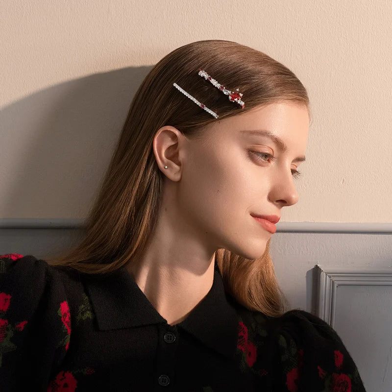 Elegant Rose Bobby Pins for Women - Hair Clips with Floral Design for Wedding, Prom, and Everyday Use