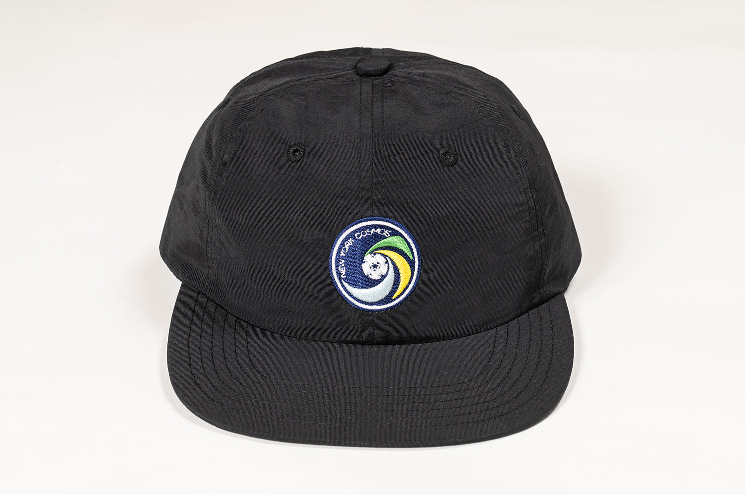 VSS Studio x New York Cosmos Embroidered Logo Nylon Baseball Cap - Black | Stylish Sporty Hat for Men & Women | Perfect for Outdoor Activities, Sports Events & Casual Wear