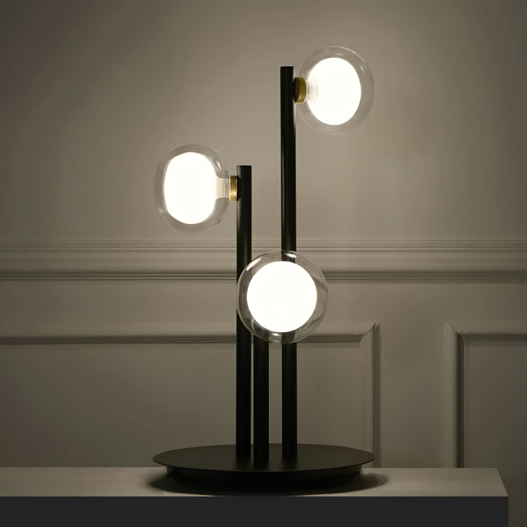 Nabila Table Lamp - Modern LED Bedside Lamp with USB Port, Touch Control, Dimmable Warm White Light for Bedroom, Living Room, Office & Study Room Decor