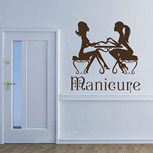 WorldCare® Beauty Salon Sticker Art Wall Decal - 42X43 cm Orange DIY Wallpaper for Hair, Manicure & Pedicure - Perfect for Salon Decor, Nail Art Studios & Home Beauty Spaces