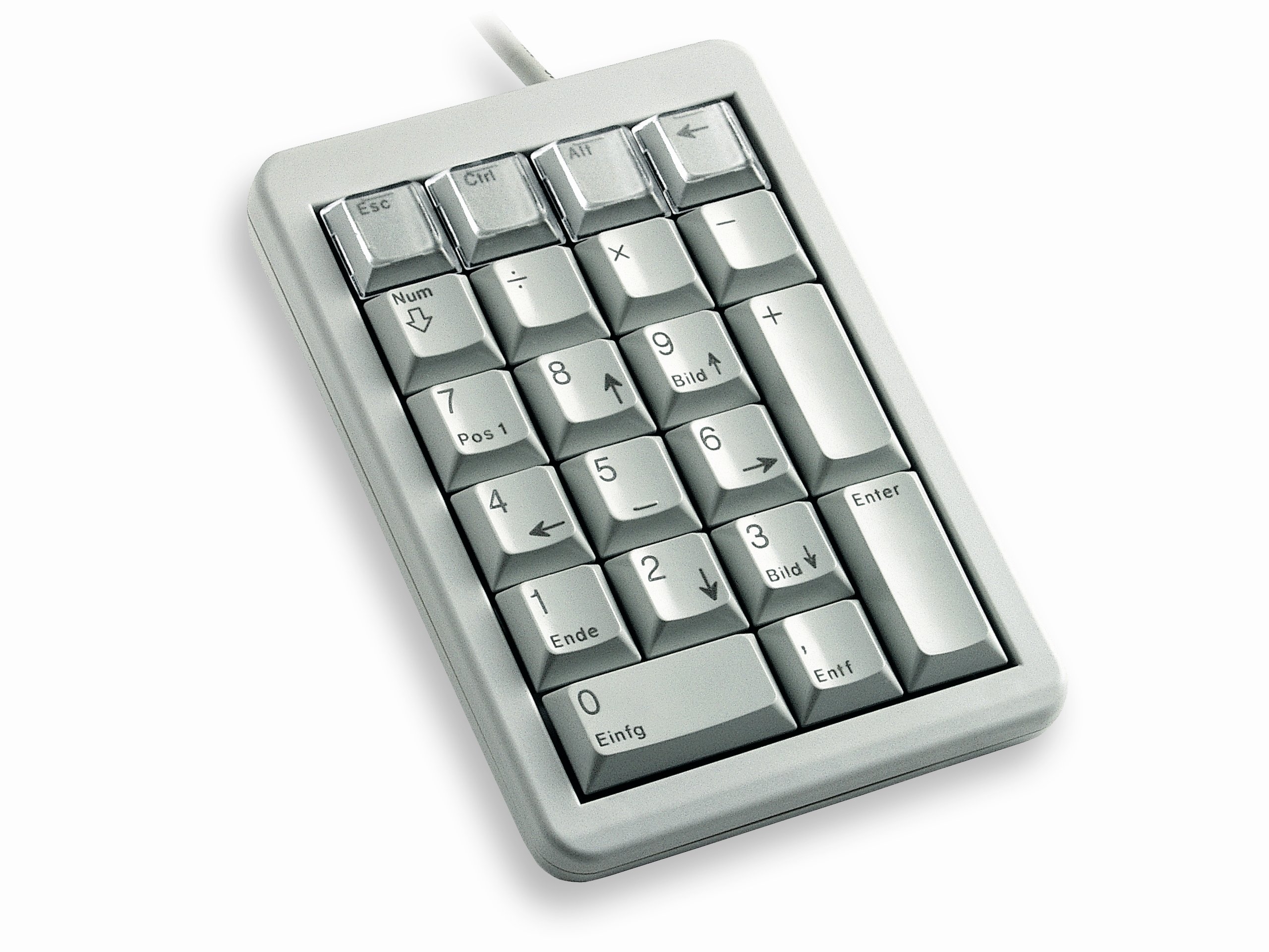 Cherry G84-4700LUCDE-0 Mechanical Keyboard - German Layout, USB Wired, 1.75m Cable, Grey - Programmable Keyboard for Laptops & Notebooks | Ideal for Office Work, Gaming & Programming