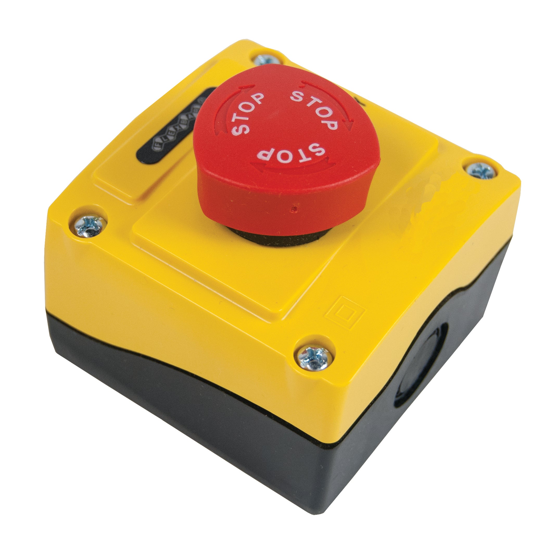 Emergency Stop Button - Plastic or Metal Enclosure for Industrial Machinery Safety | Factory Equipment & Automation Control Use