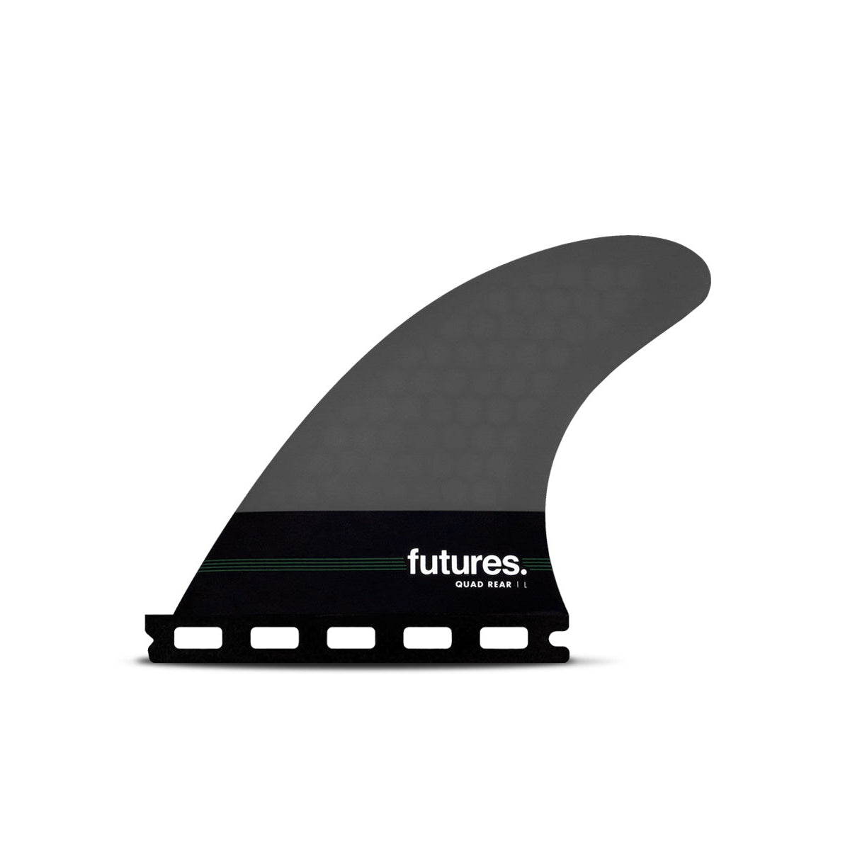 Futures QUAD REAR Surfboard Fins - Neutral HC Large Size - Grey - Perfect for High-Performance Surfing and Wave Riding