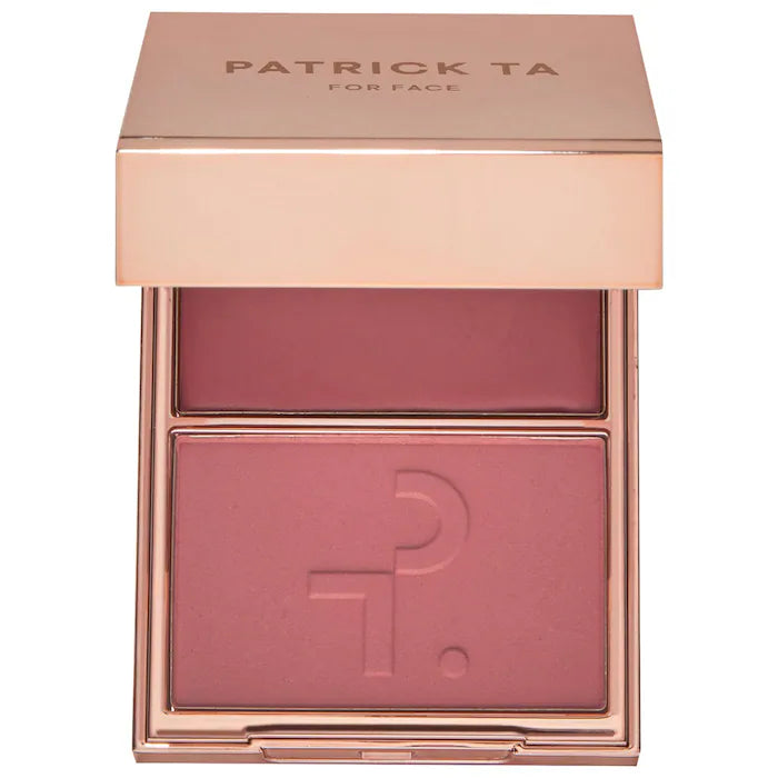 Patrick TA Major Headlines Double Take Duo Cream + Powder - Long-Lasting Blush & Highlighter Set for Day & Night Makeup | Perfect for Contouring & Glowing Skin