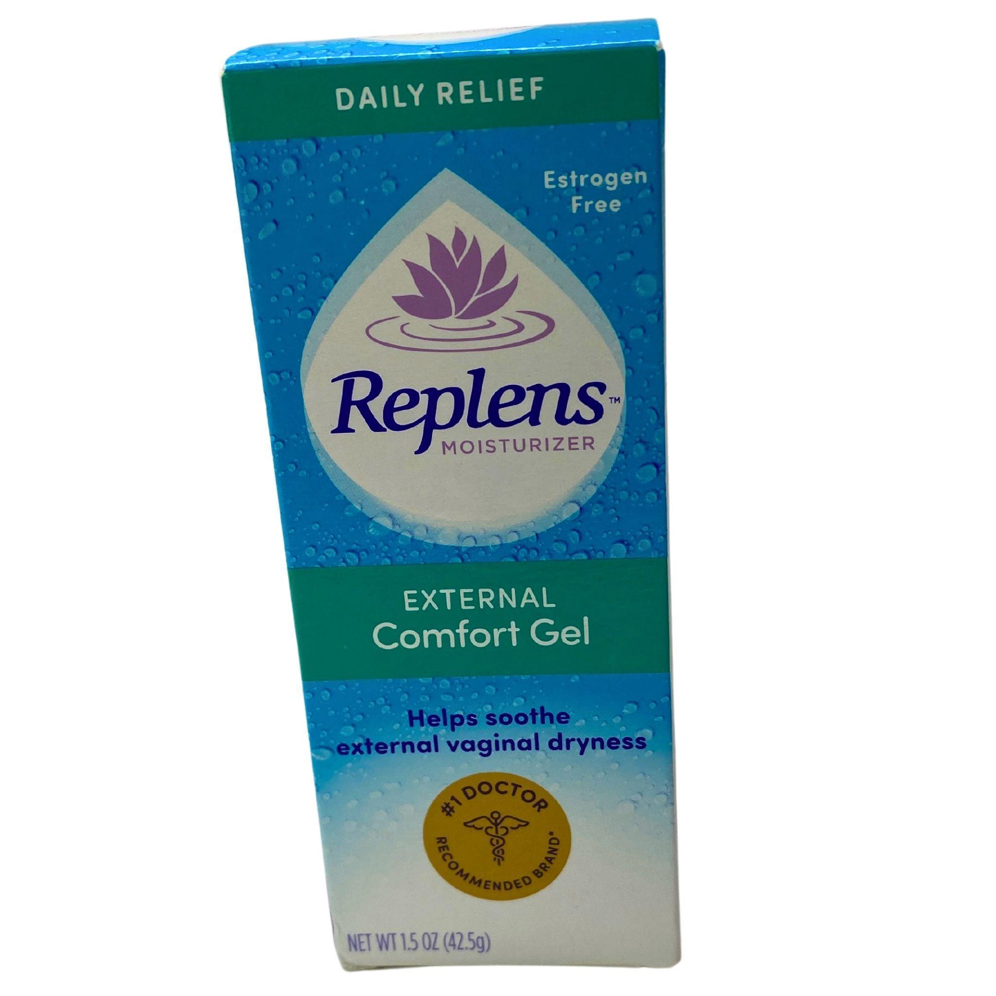 Replens Moisturizer External Comfort Gel - 65 Count Pack | Vaginal Dryness Relief & Intimate Care for Women | Daily Use, Menopause & Postpartum Comfort