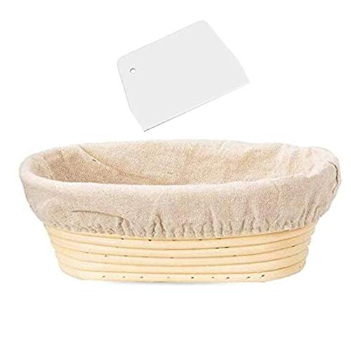 10 Inch Oval Bread Banneton Proofing Basket - Professional Sourdough Dough Rising Basket with Lame & Bread Slashing Tools | Perfect for Artisan Bread Baking, Homemade Sourdough, and Baking Gifts for Bakers