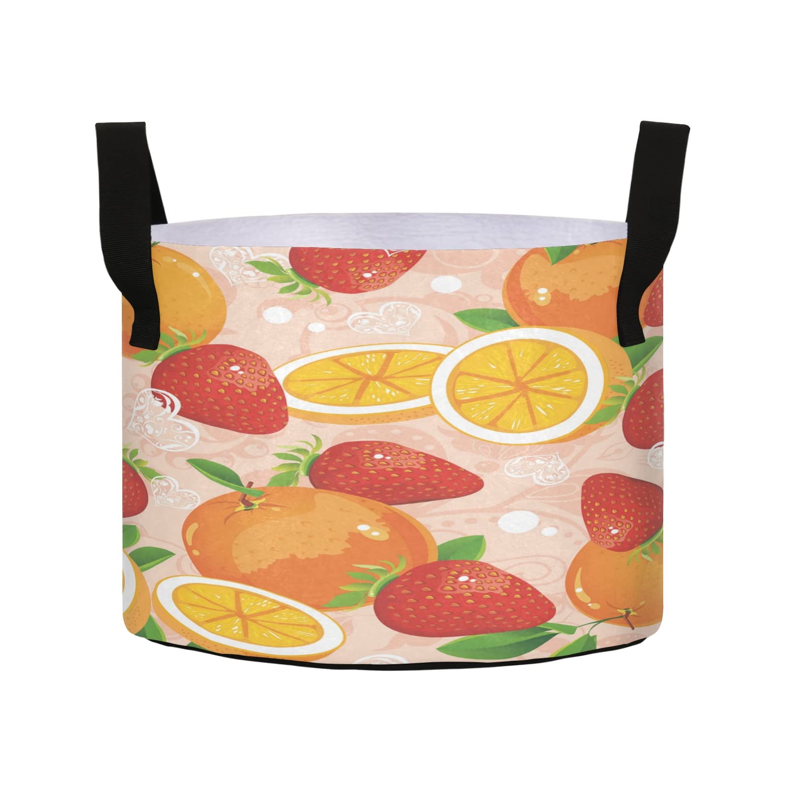 **Kigai 3 Gallon Plant Grow Bags – Breathable Nonwoven Fabric Pots with Handles for Plants, Flowers, Vegetables – Ideal for Growing Fresh Fruits Like Oranges & Strawberries**