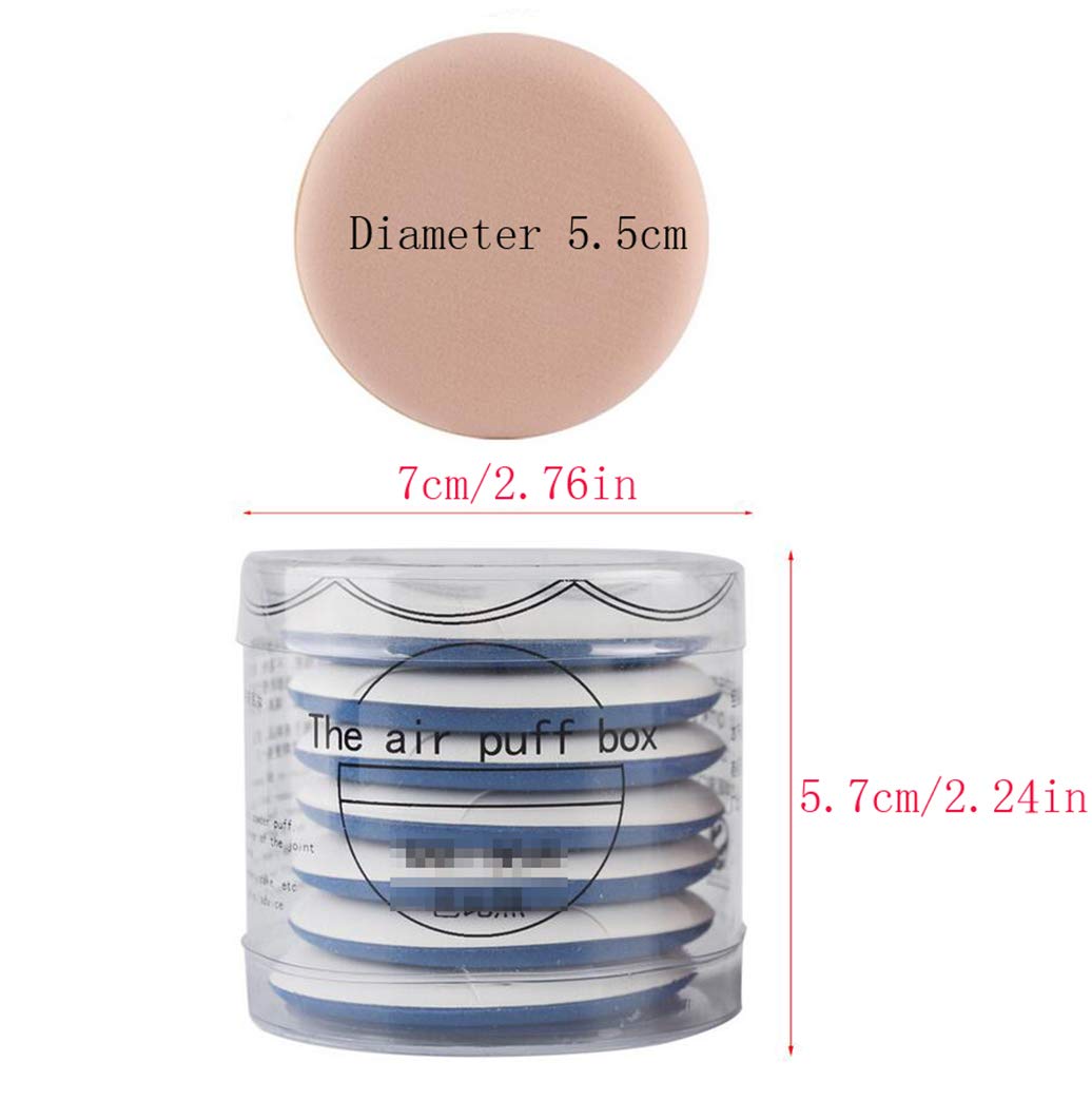 7PCS Wet & Dry Dual-Use Air Cushion Makeup Sponge Set - BB/CC Cream Blender, Foundation Beauty Sponge Puff for Liquid & Powder Cosmetics with Storage Case (Beige) | Perfect for Everyday Makeup, Travel & Professional Makeup Artists